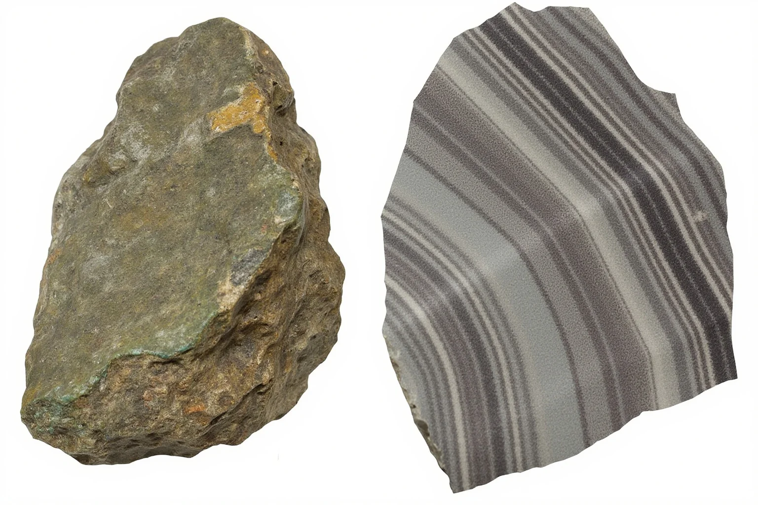 Pangea's Influence: 20 Ways We Can Tell How and Where the Continents Were Fused 9 A rock sample comparison showing matching Precambrian sequences from Brazil and West Africa, side by side.