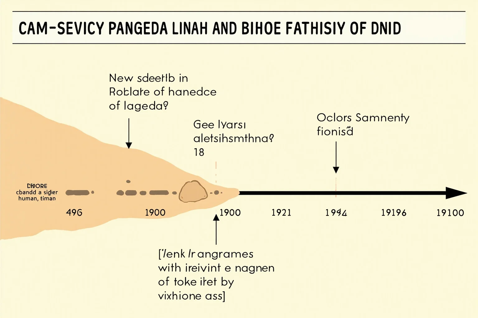 Pangea's Influence: 20 Ways We Can Tell How and Where the Continents Were Fused 21 A timeline graphic showing the age of Pangea versus the age of early humans, emphasizing the gap.