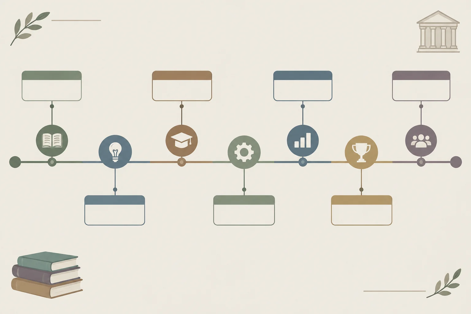 The Election Decided By A Dead Man: The True Story of Missouri's 2000 Senate Race 20 A timeline infographic mockup with blank date markers and small icons, muted academic color palette, no readable text.