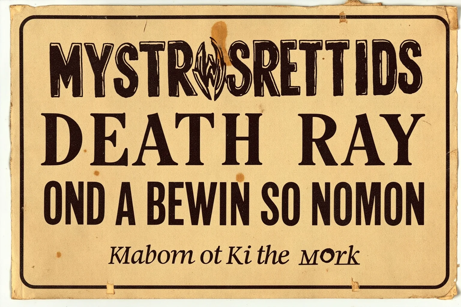 Tesla's Death Ray: Fact or Fiction? 3 An old newspaper clipping aesthetic image with the headline about a mysterious death ray weapon, surrounded by 1930s-style typography, safe for work.