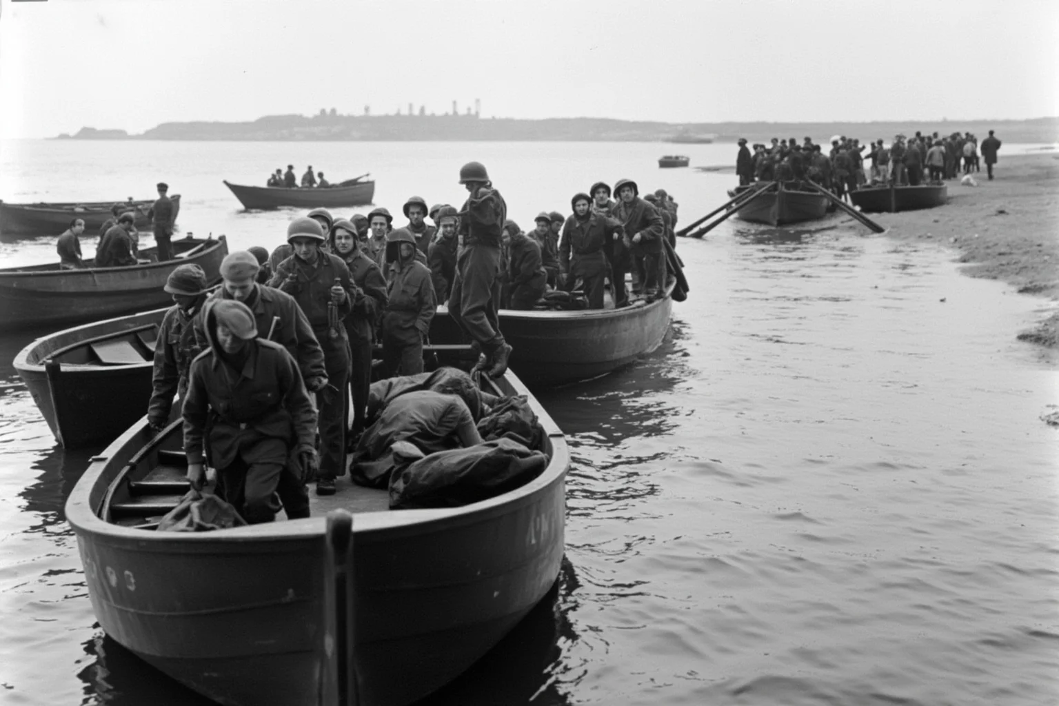 Why Did Germany Lose WW2? 20 Reasons They Almost Won 2 British soldiers being evacuated from the beaches of Dunkirk onto small boats, 1940, dramatic scene