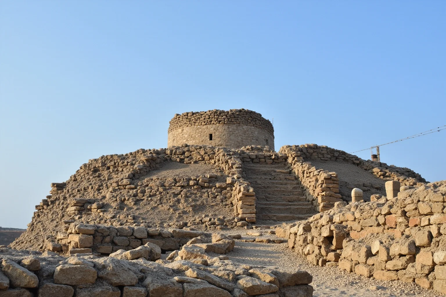 22 Oldest Monuments Found Around the World 21 Bronze Age nuraghe tower complex of Su Nuraxi in Barumini, Sardinia, with central stone tower and surrounding walls