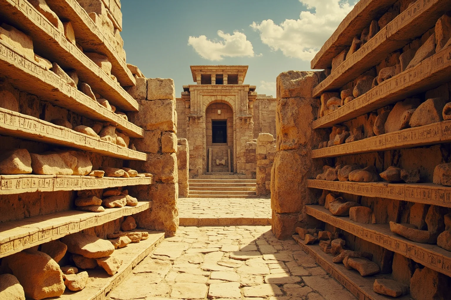The Fertile Crescent: 20 Ancient Civilizations That Started Society As We Know It 14 Canaanite city-state of Ugarit with its palace and scribal school, alphabetic cuneiform tablets on shelves.