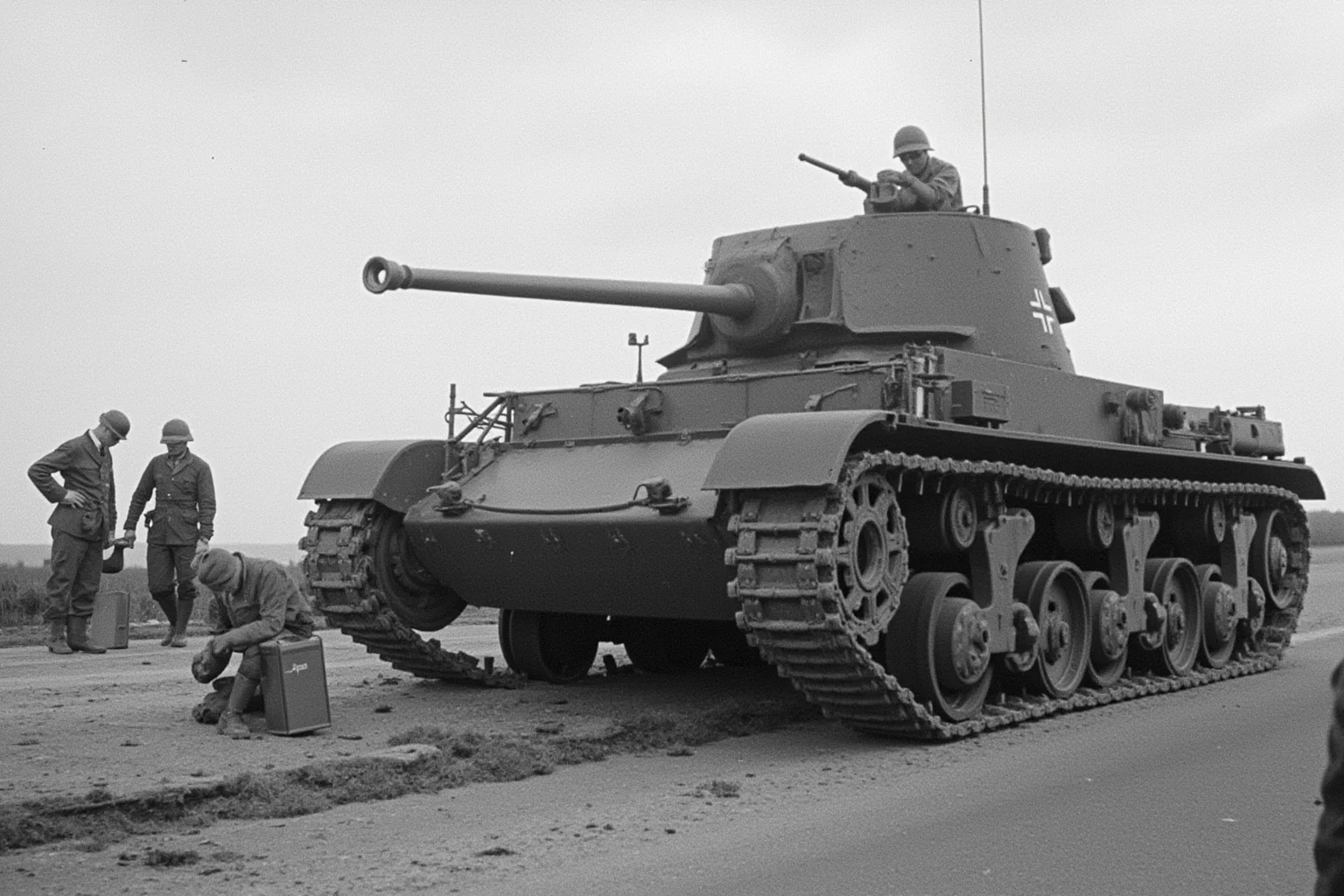 Why Did Germany Lose WW2? 20 Reasons They Almost Won 13 German tank halted on a road, out of fuel, with soldiers siphoning gasoline from cans