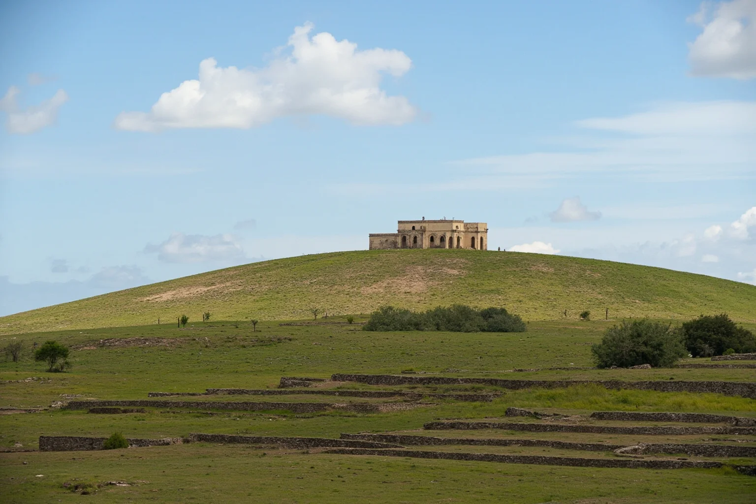 22 Most Famous Pyramids in the World 11 Great Pyramid of Cholula in Puebla, Mexico, looking like a grassy hill topped by a Spanish colonial church.
