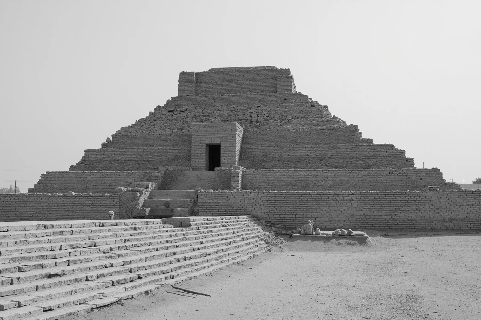 22 Most Famous Pyramids in the World 22 Great Ziggurat of Ur in Iraq, a reconstructed stepped mudbrick platform with long staircases.