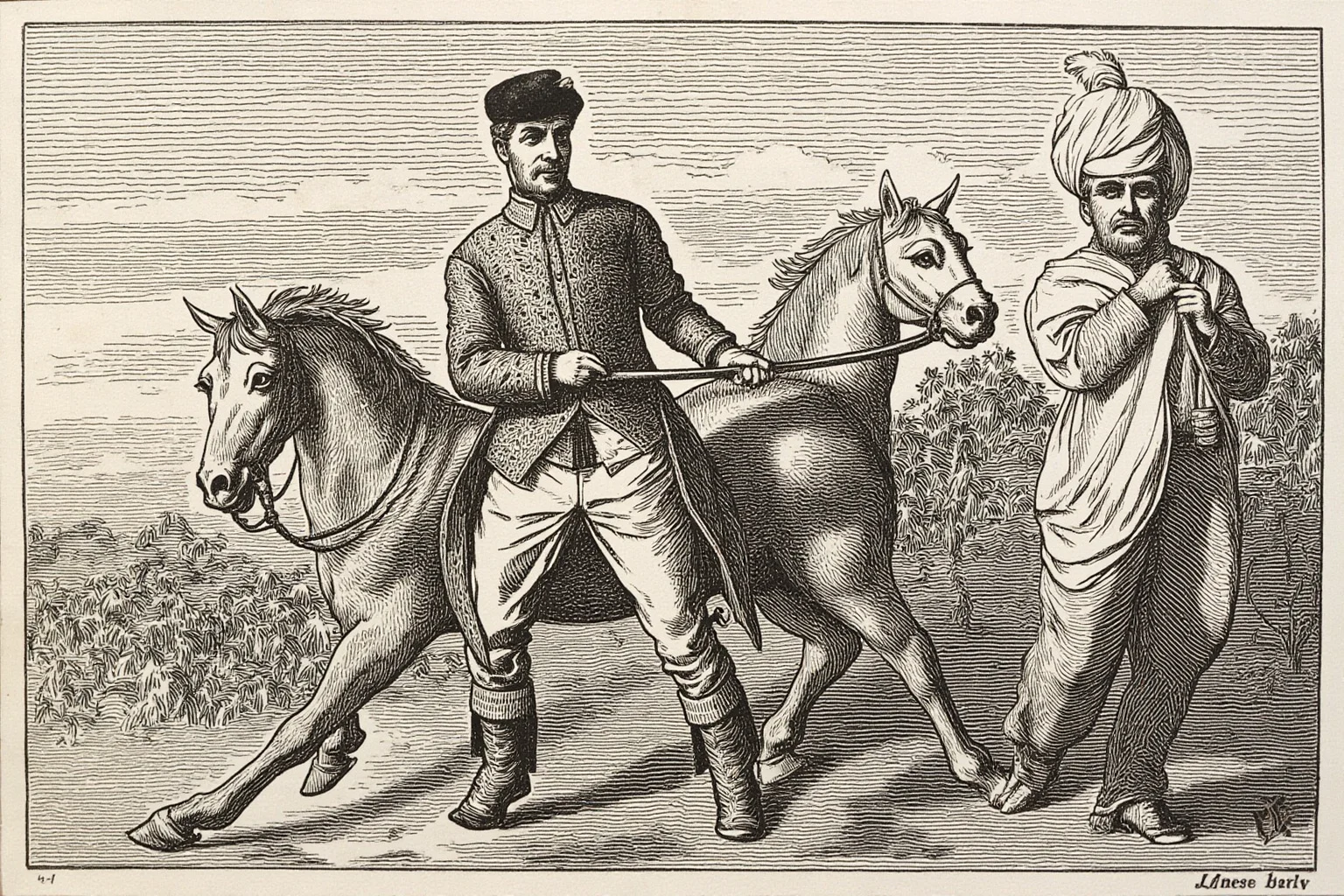 Illustration of a royal couple on a military campaign in a silverhowdah
