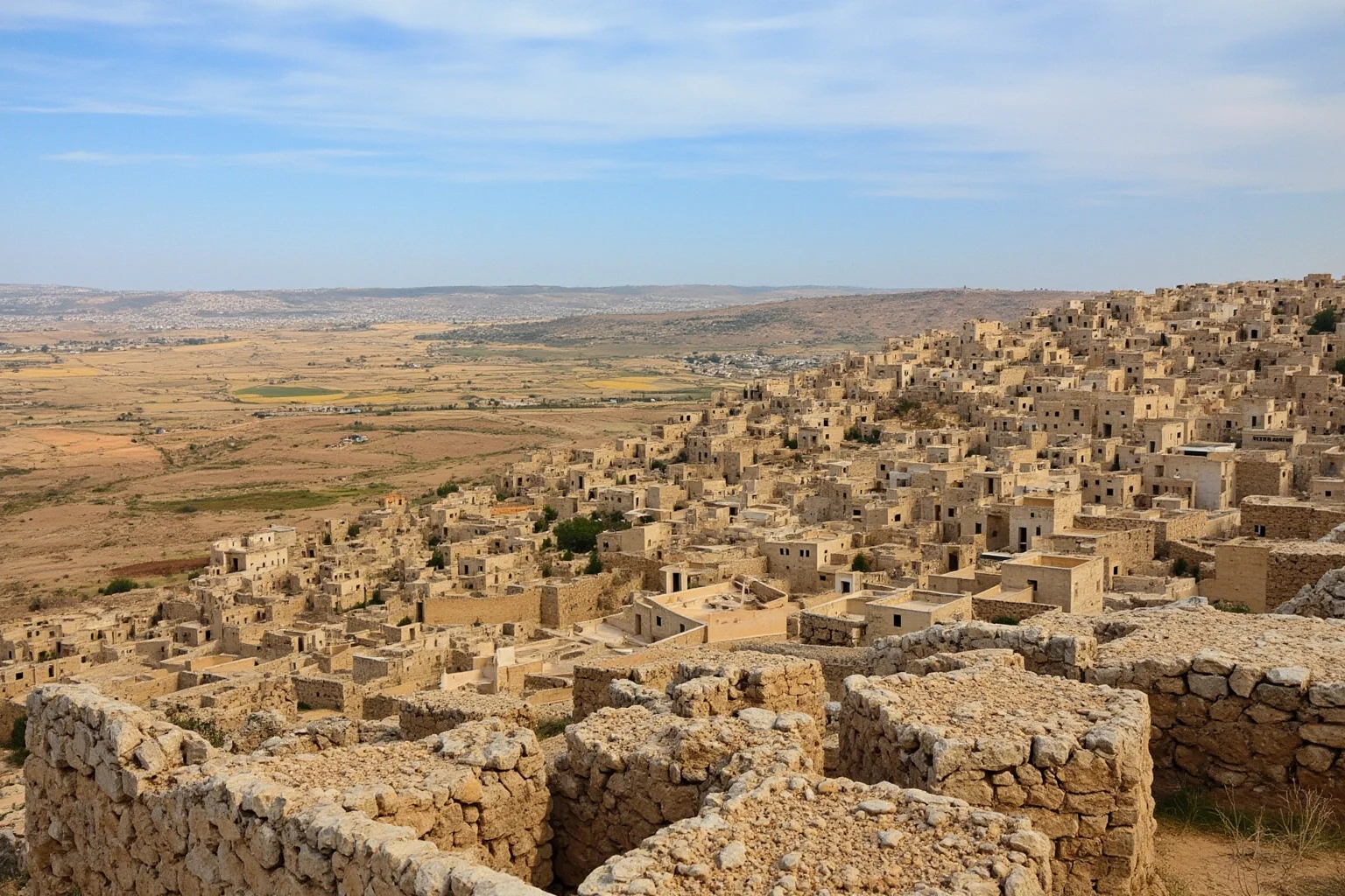 The Fertile Crescent: 20 Ancient Civilizations That Started Society As We Know It 13 Israelite and Judahite hilltop town with stone houses and terraced fields, Jerusalem in the distance.