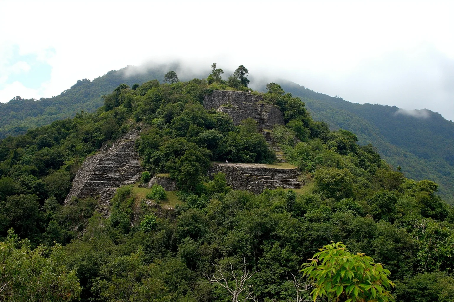 22 Most Famous Pyramids in the World 15 La Danta pyramid at El Mirador, Guatemala, partly covered in rainforest with ancient stone terraces.