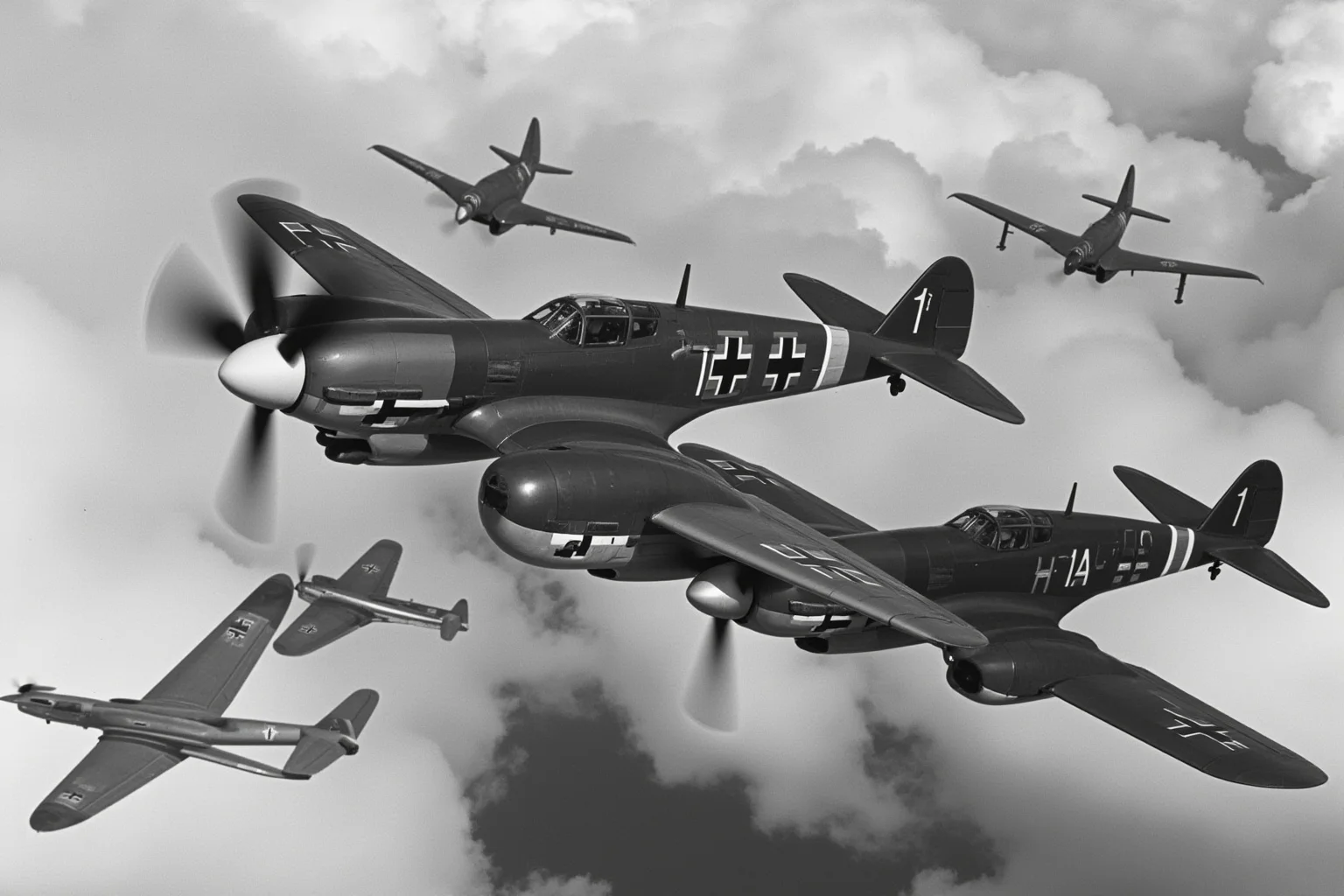 Why Did Germany Lose WW2? 20 Reasons They Almost Won 17 Luftwaffe fighter planes scrambling to intercept Allied bombers, 1944