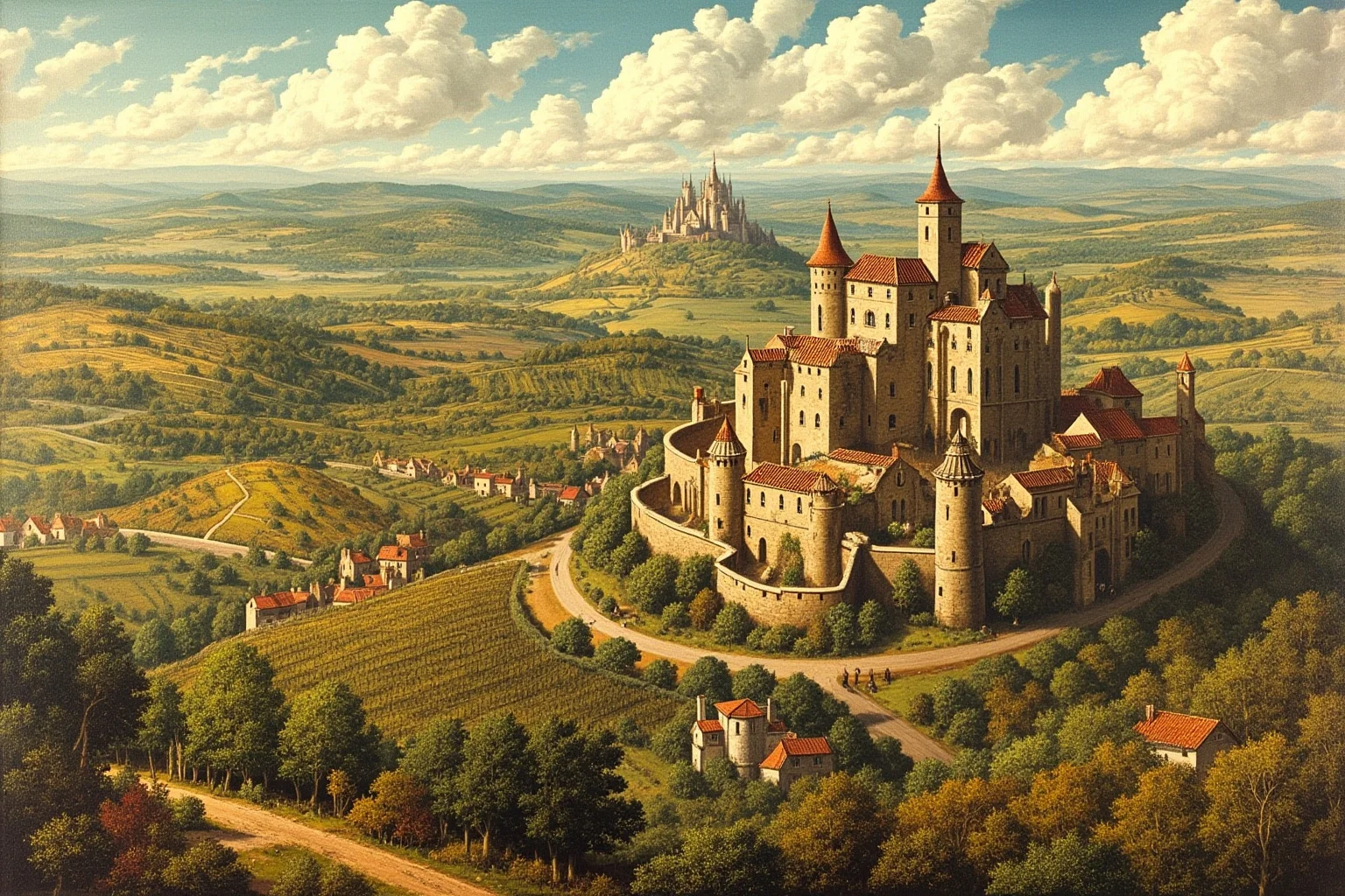 Richest Women in History: 22 Wealthiest Females of All Time 7 Medieval European duchy landscape with castles and vineyards representing Aquitaine