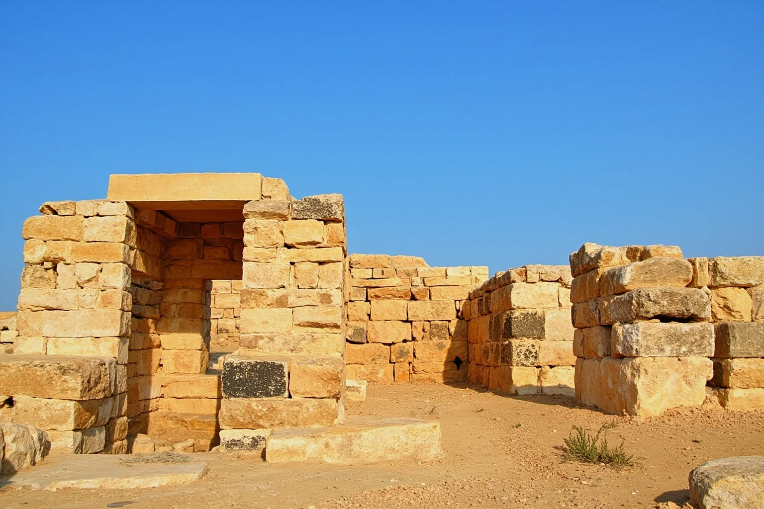 22 Oldest Monuments Found Around the World 8 Megalithic temple complex of Ġgantija on Gozo, Malta, with massive limestone walls and blue sky