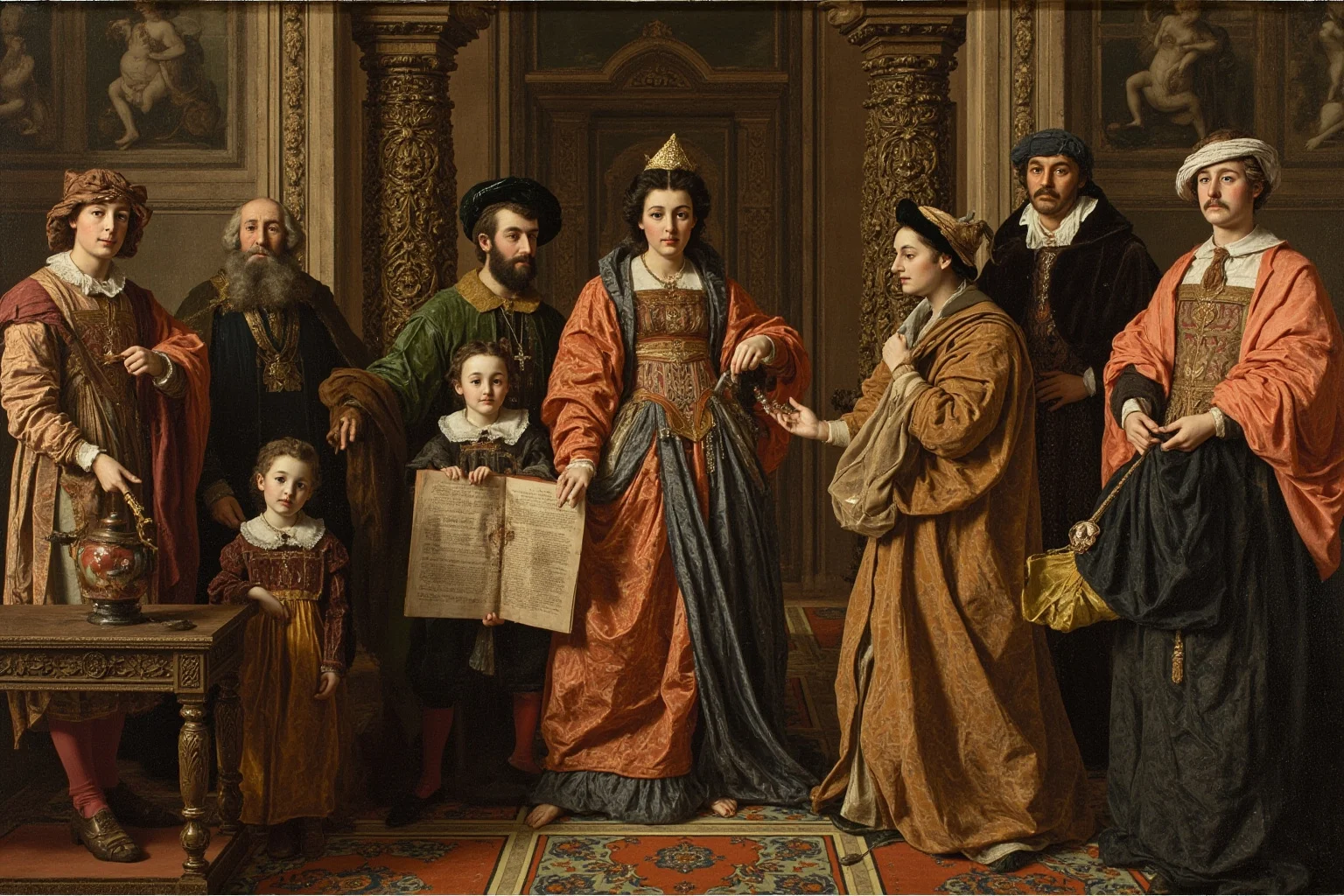 Richest Women in History: 22 Wealthiest Females of All Time 10 Renaissance French court with a queen, Medici banking symbols and Loire Valley chateau