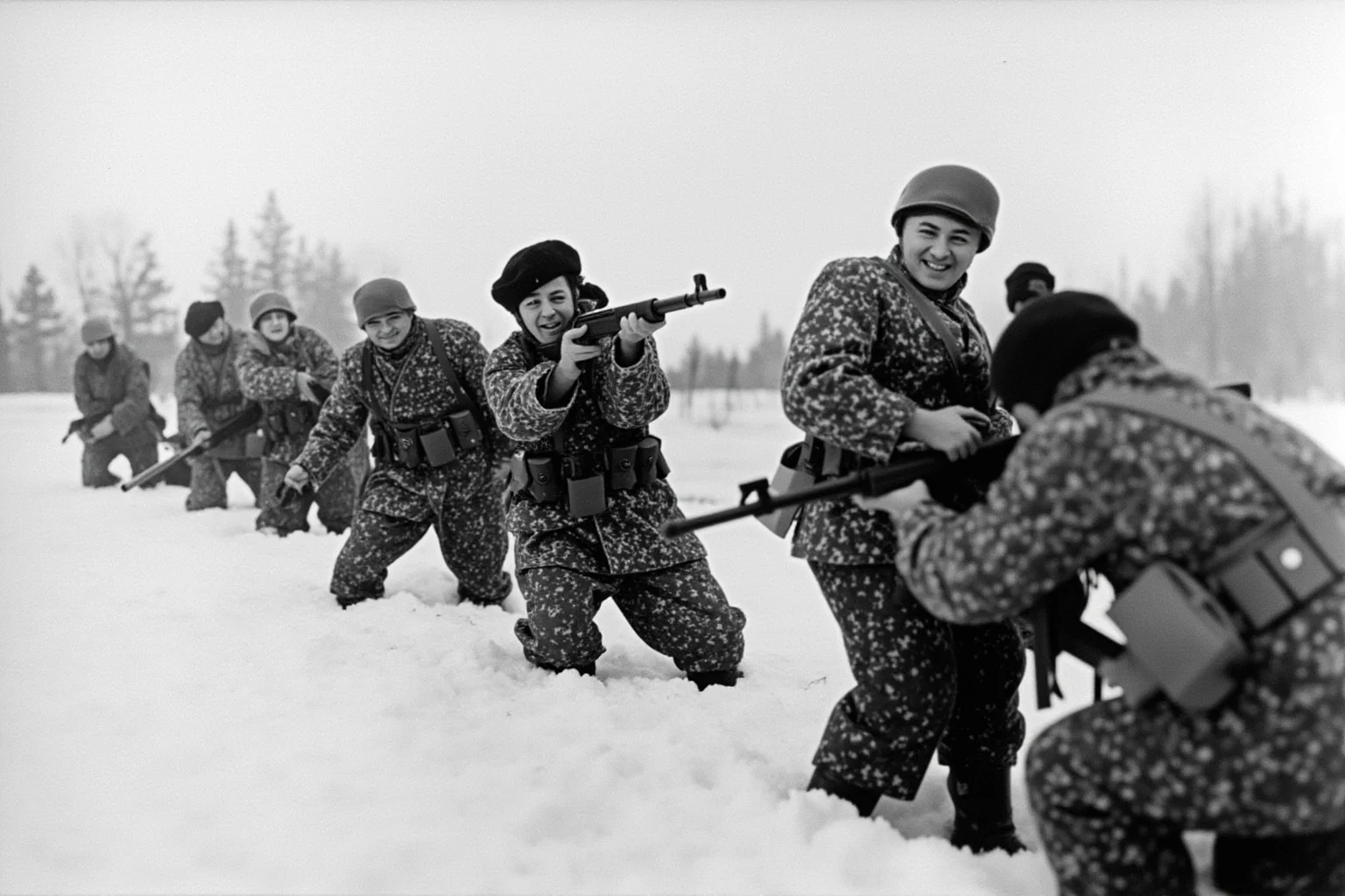 Why Did Germany Lose WW2? 20 Reasons They Almost Won 4 Soviet soldiers in winter camouflage counterattacking during the harsh Russian winter, 1941