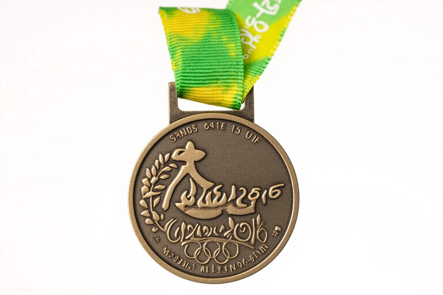 The Weird History of Olympic Medal Designs 15 The 2016 Rio Olympic medal with a leaf motif and sustainable materials.