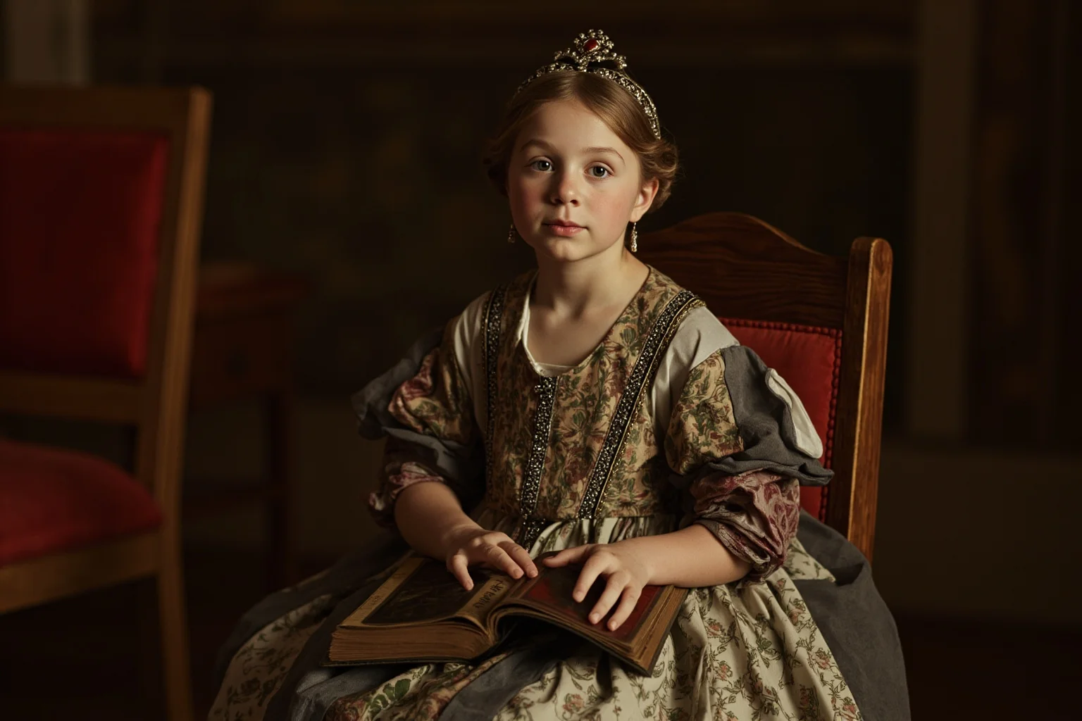 20 Facts About Anne Boleyn: Myths, History and Real Life 4 Young Tudor-era girl in a Renaissance European court in the Netherlands and France, studying books and music among courtiers, painterly style